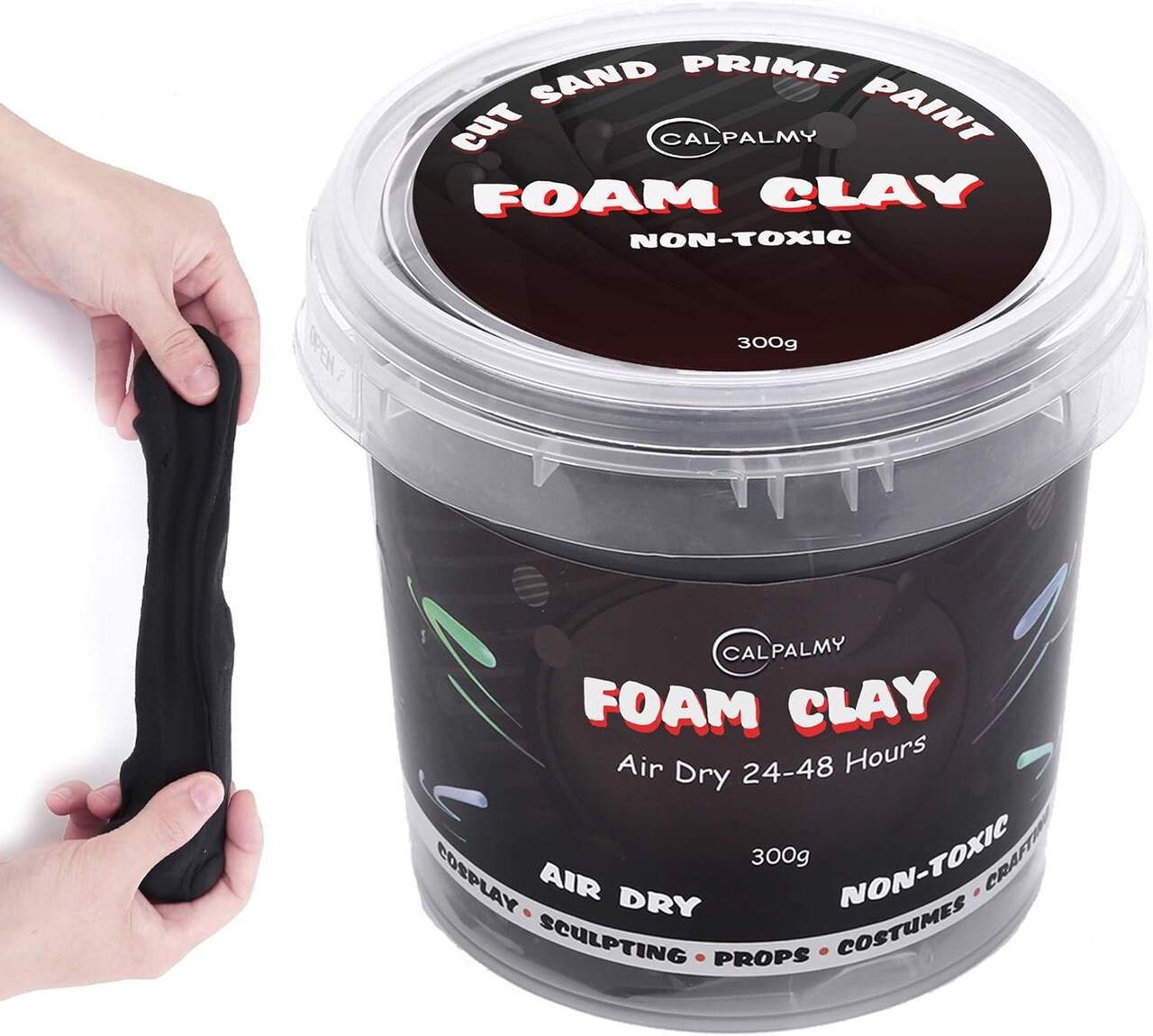 Moldable Cosplay Foam Clay (Black) – High Density and Hiqh Quality